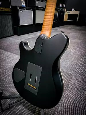 Ernie Ball Music Man - Axis Electric Guitar - Charcoal Cloud Quilt 8